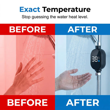 🚿 Intelligent LED Shower Thermometer | 360° Rotating Display