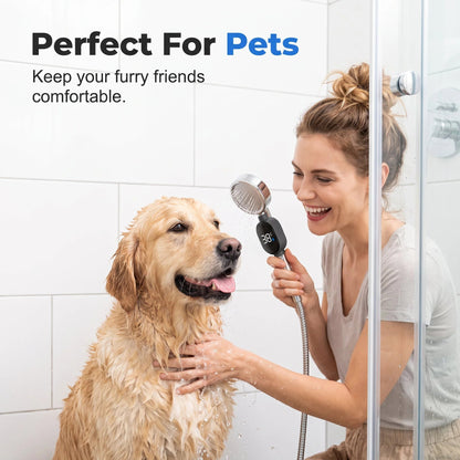 🚿 Intelligent LED Shower Thermometer | 360° Rotating Display