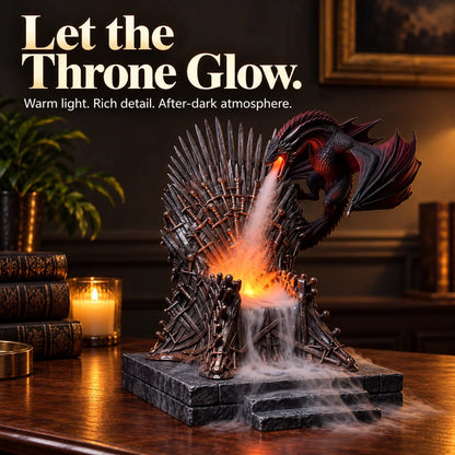 🐉 Dragon’s Breath Mist Diffuser – LED Fantasy Throne Decoration