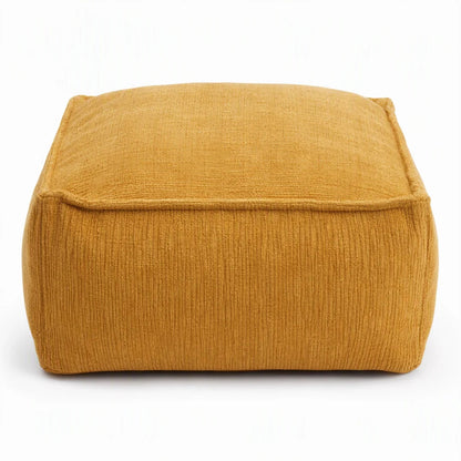 Unstuffed Square Pouf Cover | Storage Ottoman Slipcover for Living Room, Bedroom & Clothes Storage, Washable 45x45x23cm