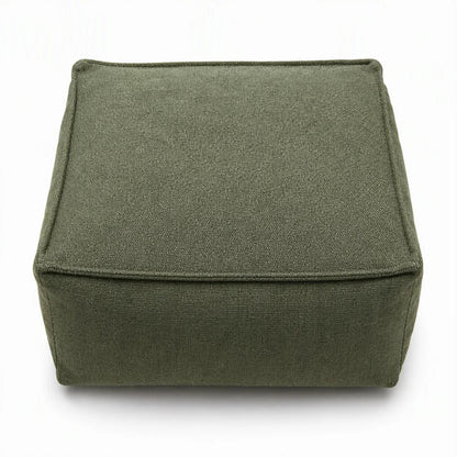 Unstuffed Square Pouf Cover | Storage Ottoman Slipcover for Living Room, Bedroom & Clothes Storage, Washable 45x45x23cm