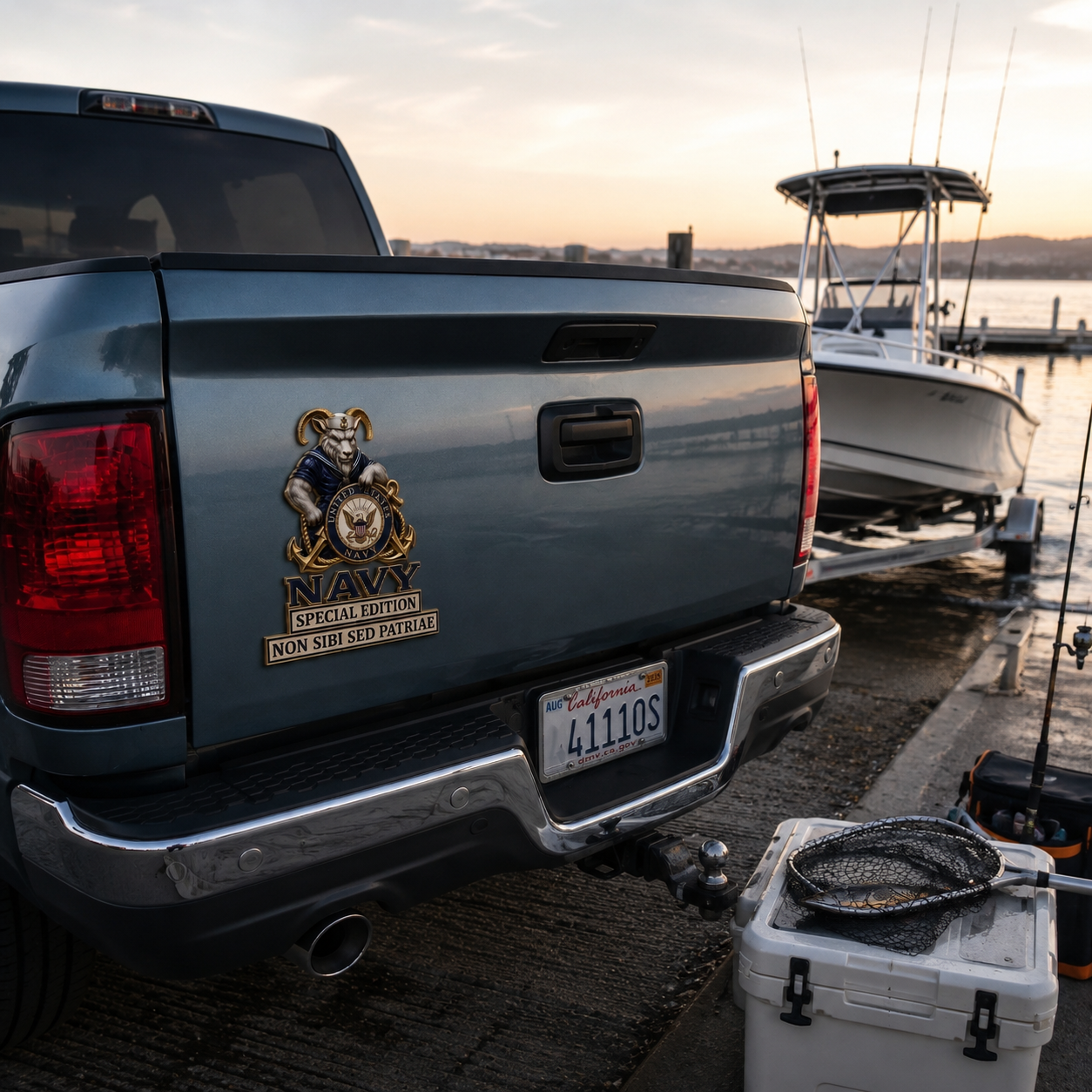 🇺🇸 Last Day Promo: 49% OFF ⚓-US Navy Bill the Goat Non Sibi Sed Patriae Car Emblem Metal Badge - ✈️Buy 2 Free Shipping Today!