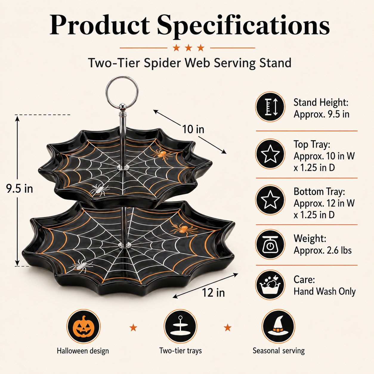 Two-Tier Ghost Serving Stand