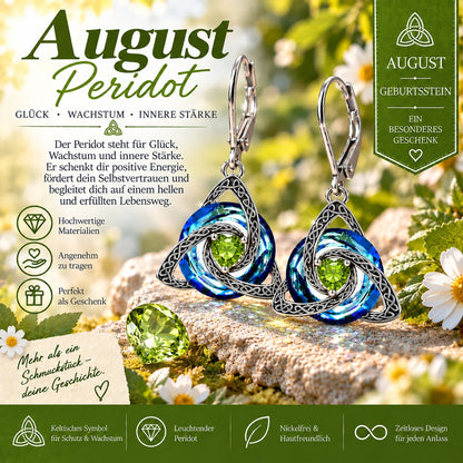 ✨ Celtic birthstone earrings – Timeless elegance with personal meaning