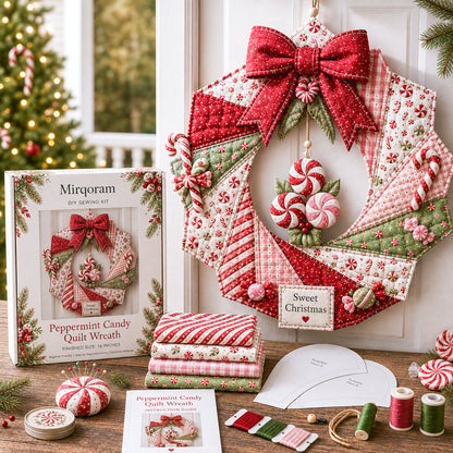 🎄Beginner-Friendly Christmas Fabric Wreath DIY Kit