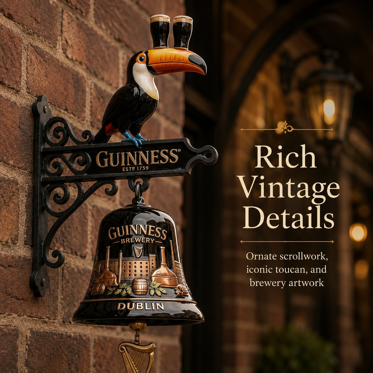 Guinness Toucan Cast Iron Door Bell🔔