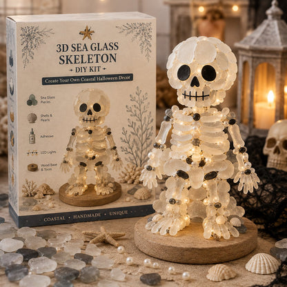 ⏳ Last Day 49% OFF – 🎃 Beginner-Friendly DIY Lighted Sea Glass Halloween Character Kit Collection | Complete Kit with Sea Glass Pieces, LED Lights & Step-by-Step Guide Included 💕