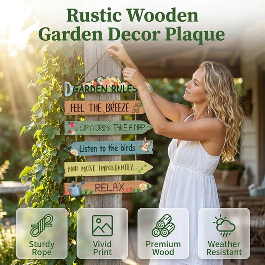 💖Limited-time 49% OFF🏡Rustic Wooden Garden Hanging Sign Wall Decor Plaque
