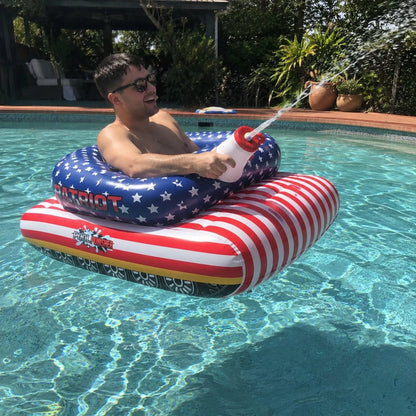 🔥 Summer Pool Party Sale 49% OFF – Patriot Pool Float with Water Cannon for Beach, Lake & Pool Fun
