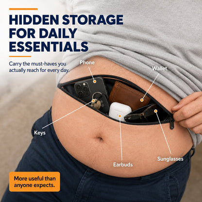 ✨🤣 Hidden-Storage Fake Belly Waist Bag