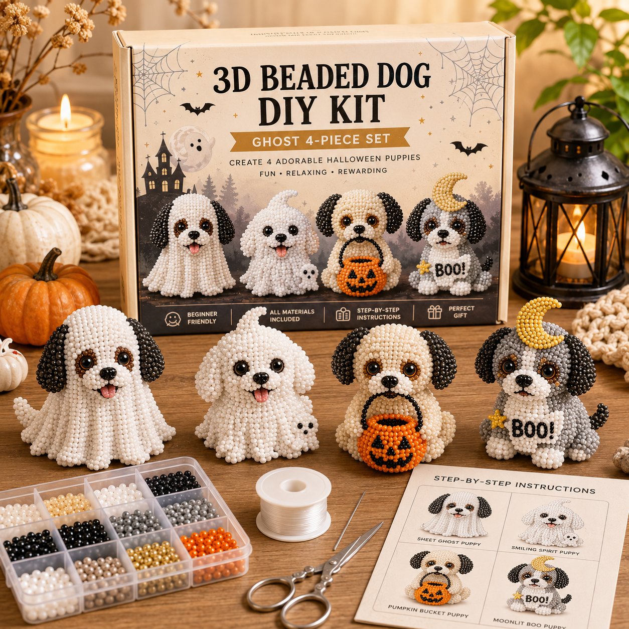 🎁🐶🎃🐶3D Halloween Dog DIY Art Set