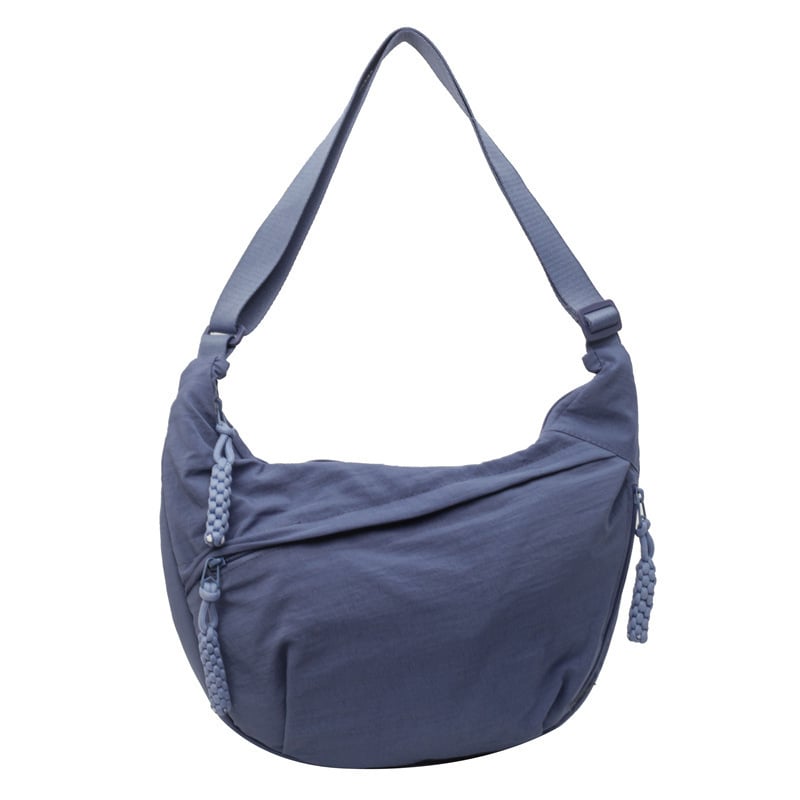 🏆5k sold this week!🔥Designer Direct Sales👜Women's Fashion Plain Color Nylon Crossbody Hobo Bag