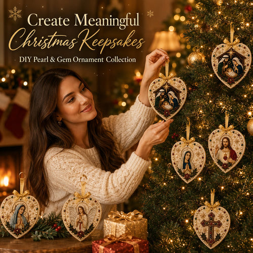 🔥Last Day 49% OFF - ✝️✨ DIY Pearl & Gem Christmas Ornament Collection🎄