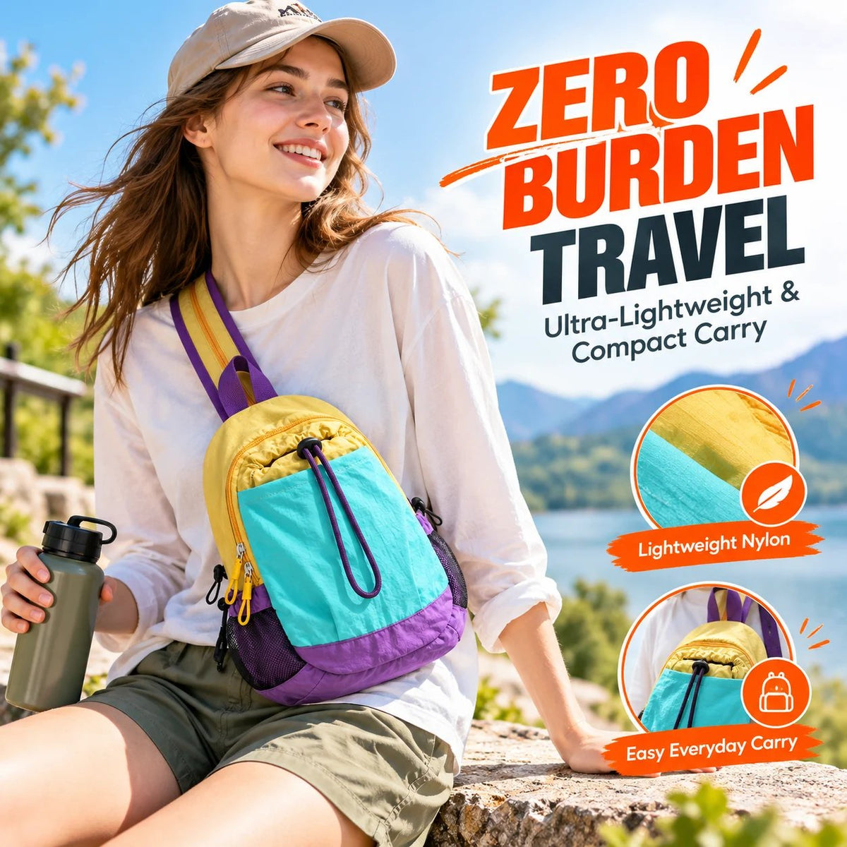 🎁Last Day Promotion 49% OFF🔥Unisex Lightweight Color-Block Mini Backpack