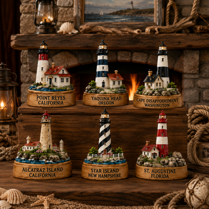 Lighthouses of America Advent Calendar 2026 – 24-Day Coastal Heritage Countdown, Collector-Grade Lighthouse Miniatures, Acrylic Charms Blind Box