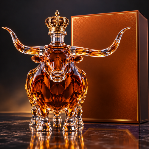 THE ROYAL BULL 👑 Crown Crystal Whiskey Decanter