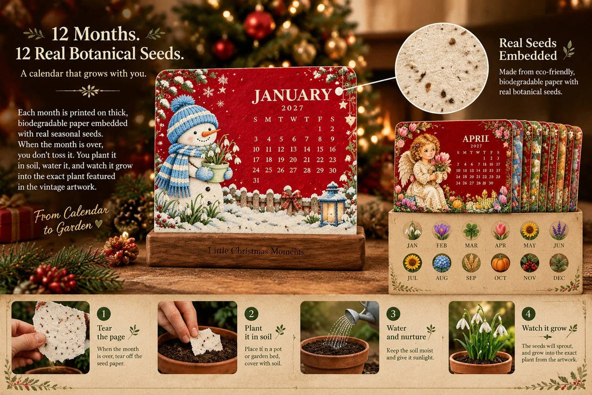 🎄🗓️ Christmas Limited-Edition-49% OFF — 🪴✨ 2027 Eco-Friendly Plantable 'Eternal' Seed Calendar