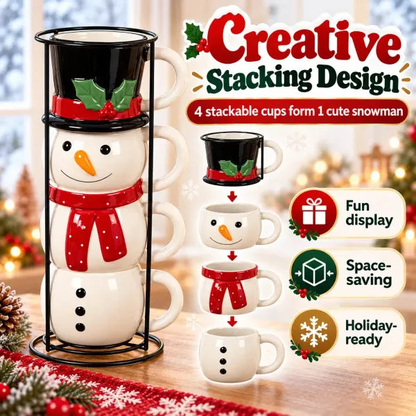 ☃️🎄 Snowman Stacking Cups — Create A Cozy Winter Moment With Every Sip! $ 45.30   $ 89.27 save 49%
