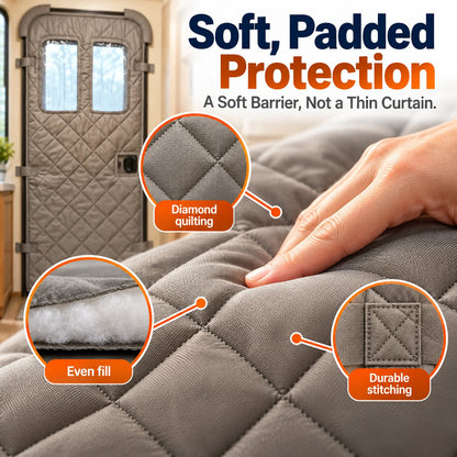 Camper Door Thermal Insulation Cover for RV Camping Life