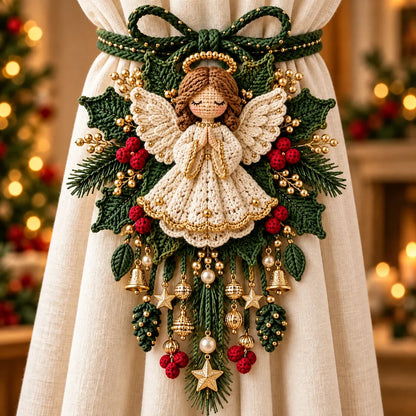 ⏳ Last Day 49% OFF – 🎄 Christmas Crochet Curtain Tieback DIY Kit | Beginner-Friendly Options, 8 Festive Designs 🧶