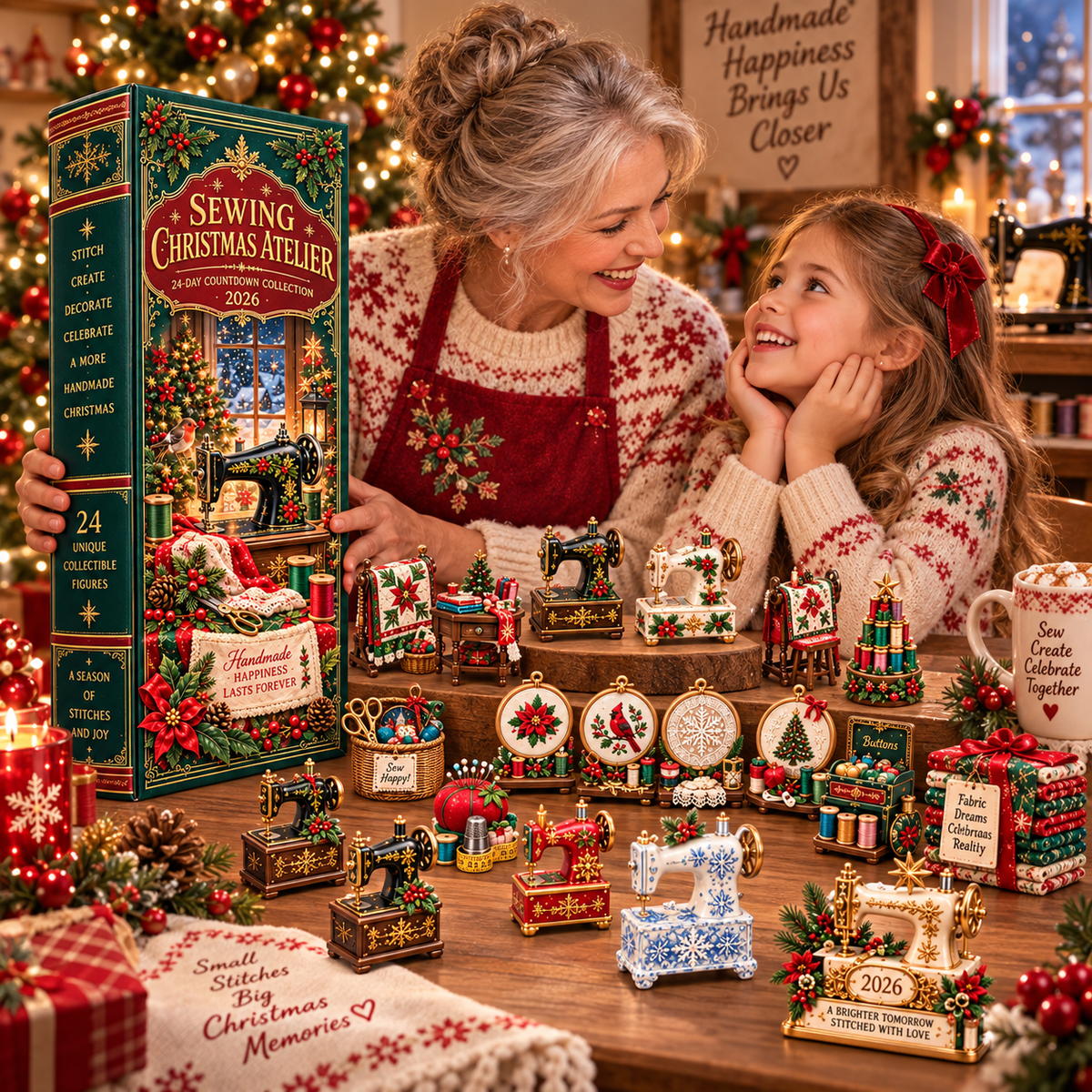 Sewing Christmas Atelier 2026 – 24-Day Countdown Collection with 24 Unique Sewing & Quilting Miniatures