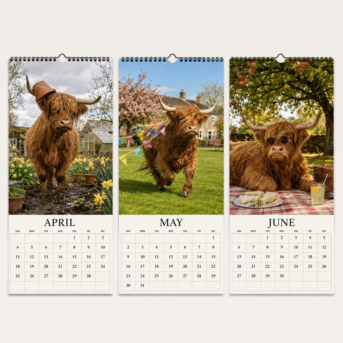 🐂2027 Grumpy Highland Cows Calendar