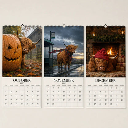 🐂2027 Grumpy Highland Cows Calendar