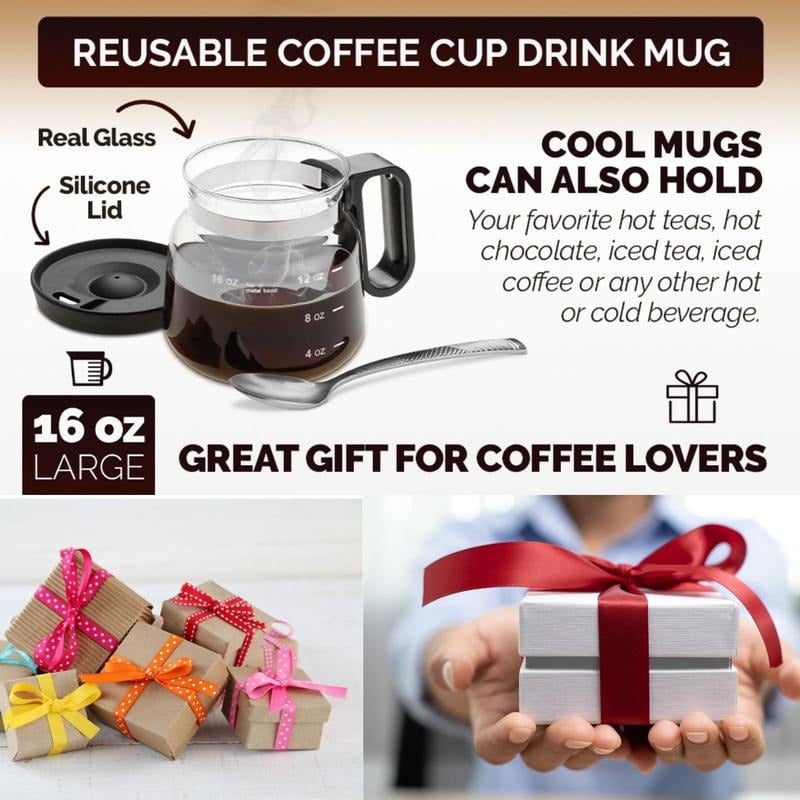 ✨HOT SALE 49% OFF☕ 16 Oz Glass Coffee Mug – Coffee Pot Style