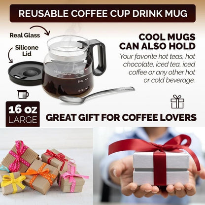 ✨HOT SALE 49% OFF☕ 16 Oz Glass Coffee Mug – Coffee Pot Style