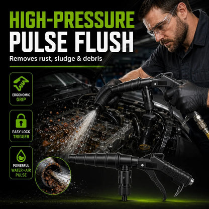 🚗High-Pressure Pulse Flush Gun Kit for Radiator Cleaning