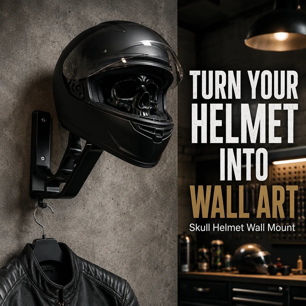 Black Knight Skull Helmet Stand 🔥 BUY 2 FREE SHIPPING