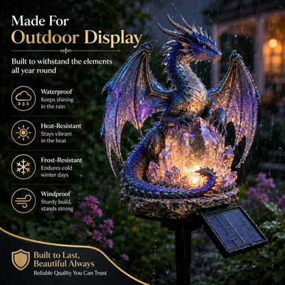 🔥HOT SALE🔥Amethyst Crystal Dragon🐉Solar Dragon Crystal Garden Light