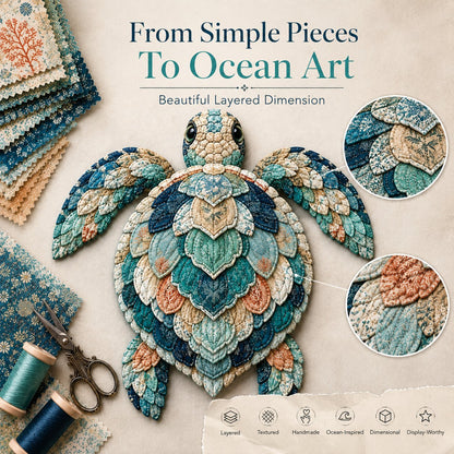 ⏳ Last Day 49% OFF – 🌊 Beginner-Friendly DIY Layered Ocean Wildlife Patchwork Art Kit | Complete Kit with All Tools & Step-by-Step Guide Included 💕
