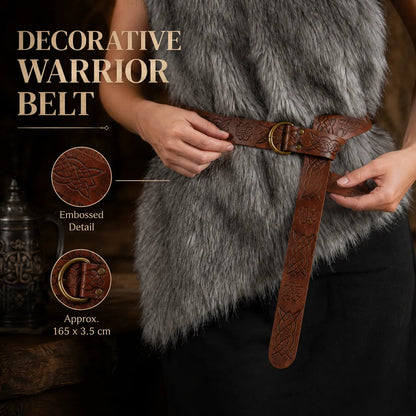 🐺 Viking-Inspired Faux Fur Shoulder Cape – Barbarian Halloween Cosplay Costume