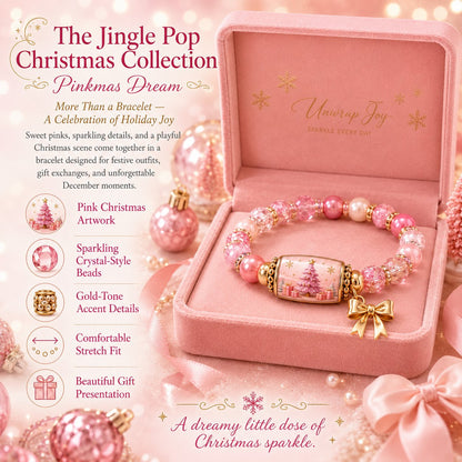 🔥 LAST DAY 49% OFF – 🎄 Candy Glow Christmas Bracelet Collection | 6 Dopamine Holiday Designs with Color-Coordinated Beads & Matching Gold-Tone Charms ✨