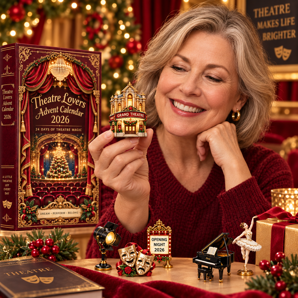 Theatre Lovers Advent Calendar 2026 – 24 Days of Theatre Magic Collectible Miniatures Christmas Countdown Gift