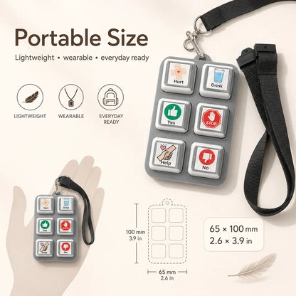 Communication Clicker | Interchangeable Assistive Tool for Special Education & Autism