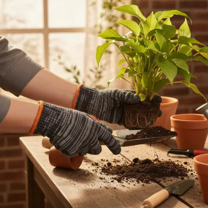 10-Gauge Knitted Durable Protective Work Gloves