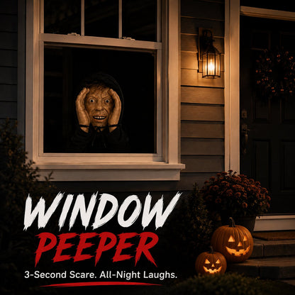 👀 'Stranger' Peeper – Creepy Halloween Window & Doorway Prank Decoration 🎃