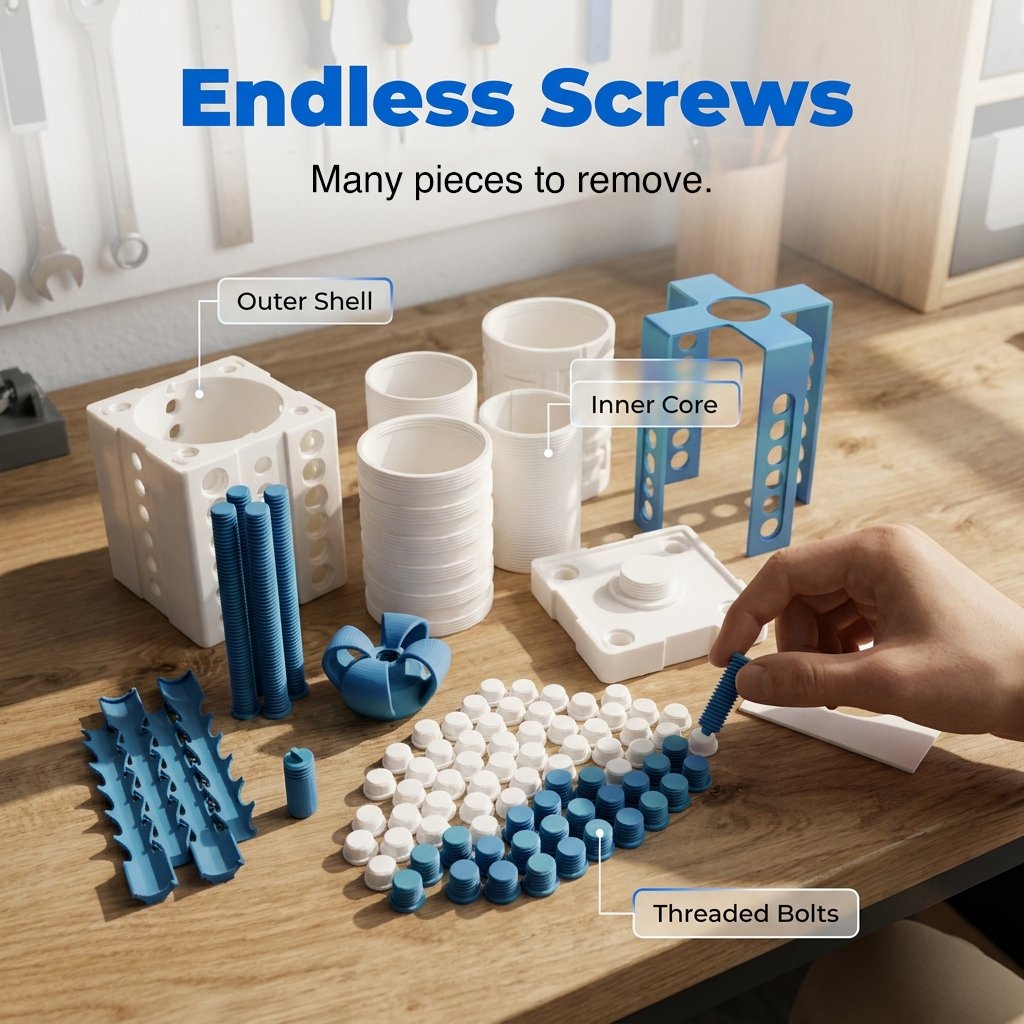 😂 3D Printed Annoying Screw Gift Box | Puzzle-Style Prank Box with Hidden Gift Compartment for Birthdays, Christmas & White Elephant Gifts 🎁
