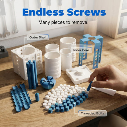😂 3D Printed Annoying Screw Gift Box | Puzzle-Style Prank Box with Hidden Gift Compartment for Birthdays, Christmas & White Elephant Gifts 🎁