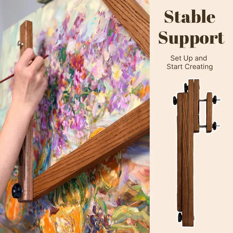 ⏳ Last Day 49% OFF – 🎨 Adjustable Artist Hand Rest | Wooden Painting Support Tool with Rotating Arms & Locking Knobs for Steadier Detail Work and Smudge-Free Canvas Painting 🖌️