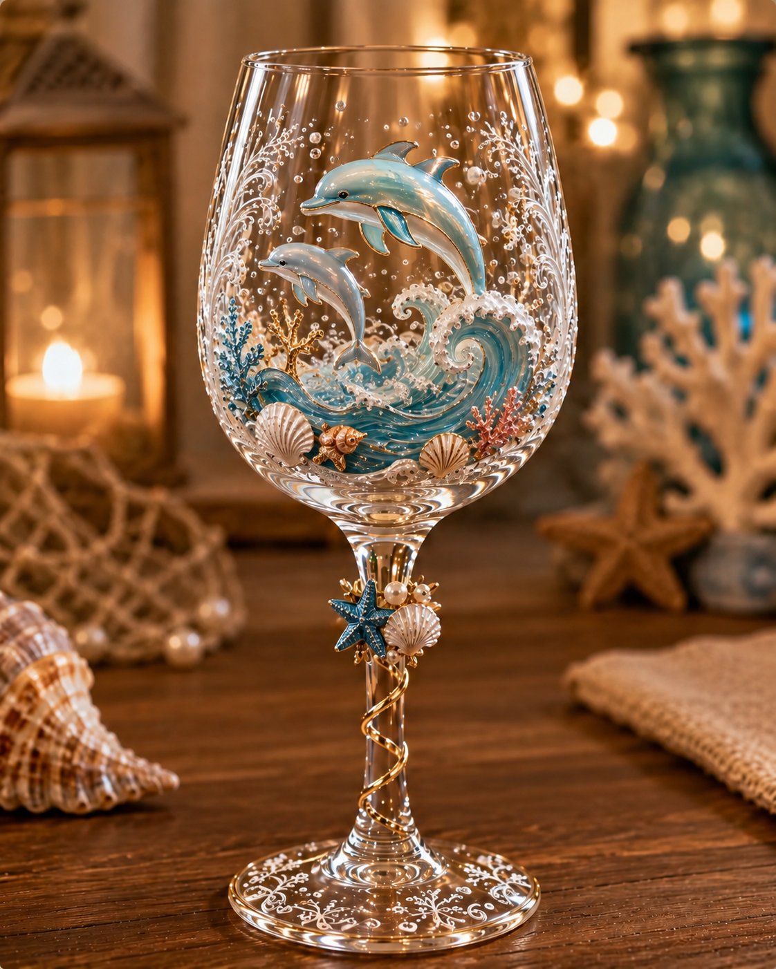 ⏳ Last Day 49% OFF – 🌊 3D Ocean Treasures Sculpted Glass Collection | Premium Clear Stemware with Raised Marine Figures, Shell & Pearl Details & Underwater-Inspired Accents ✨