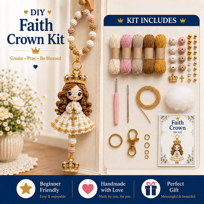 ⏳ Last Day 49% OFF – 🙏 Beginner-Friendly DIY Christian Faith Crochet Keychain Kit Collection | Complete Kit with All Tools & Step-by-Step Guide Included 💕