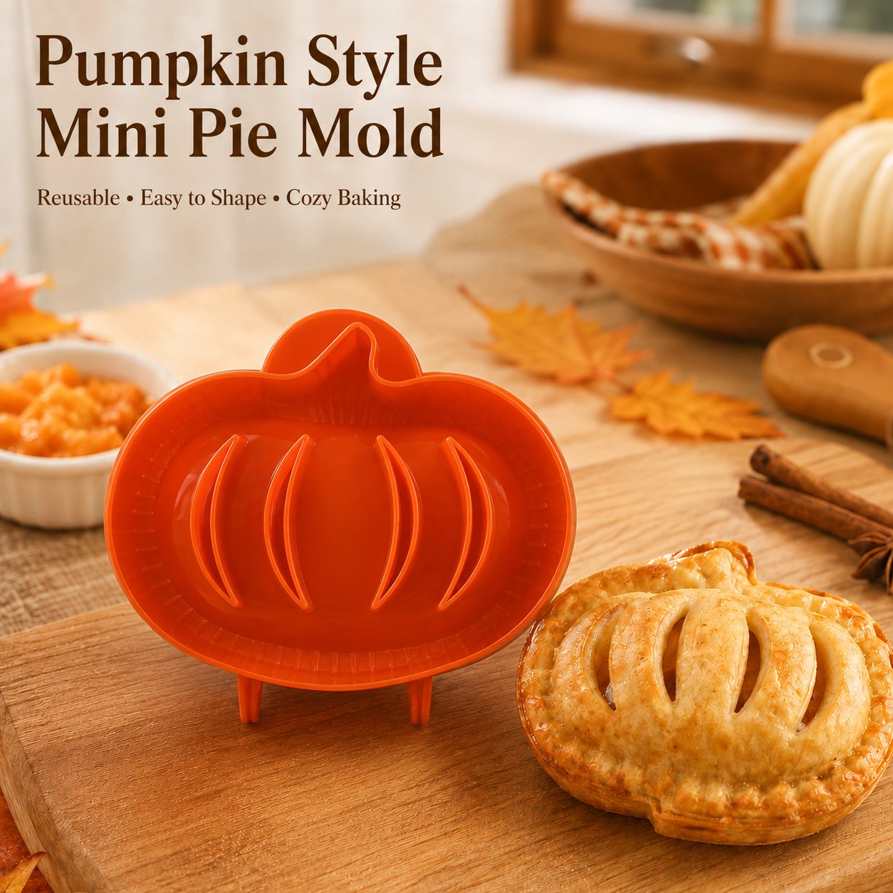 🥧 Beginner-Friendly Reusable Mini Hand Pie Press Mold | 6 Fun Shapes for Easy Filling, Shaping & Sealing of Homemade Pies and Pastries 🍎✨