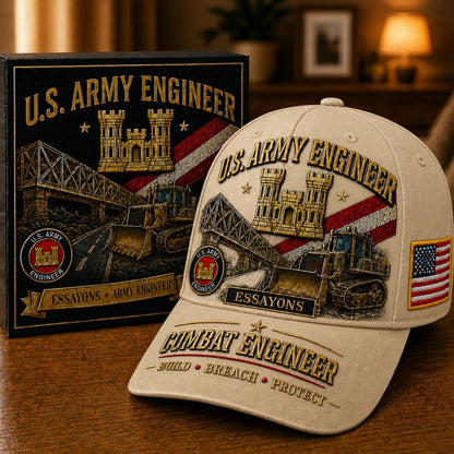 🏰U.S. Army Engineer Career Commemorative Cap