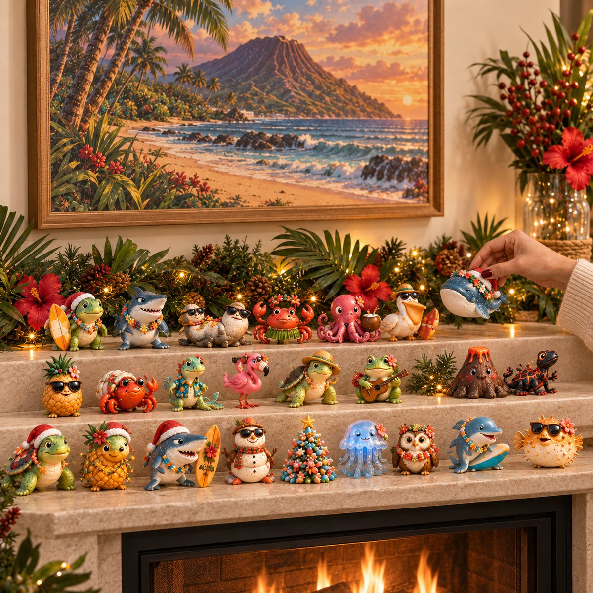 🌺 Hawaiian Odd Friends Advent Calendar – 24 Island Figures
