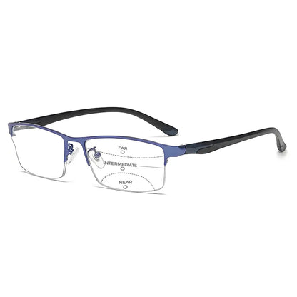 METAL ULTRA-LIGHT HALF-FRAME PHOTOCHROMIC MULTIFOCAL GLASSES