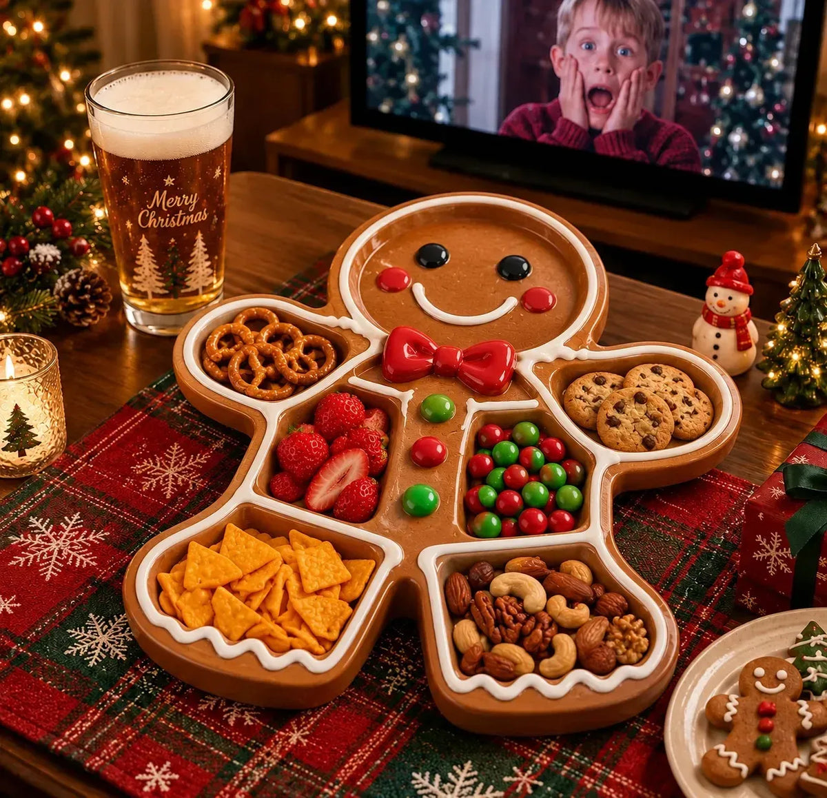 ⏳ Last Day 49% OFF – 🎄Christmas Character Snack Serving Tray | 11 Festive Divided Designs for Crackers, Cheese, Fruit, Candy & Holiday Treats 🍿