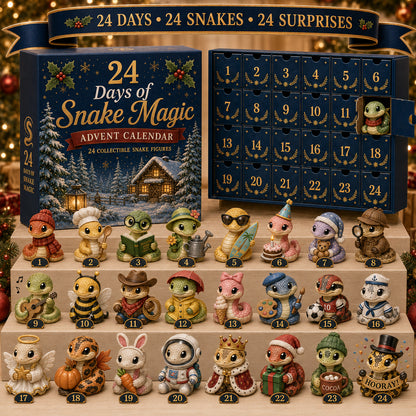 24 Days of Snake Magic Advent Calendar – 24 Cute Collectible Snake Figures Christmas Countdown